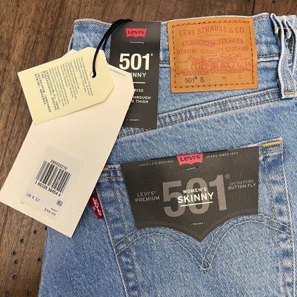 Levi’s 501 Skinny Jeans 28x32 - Picture 9 of 11